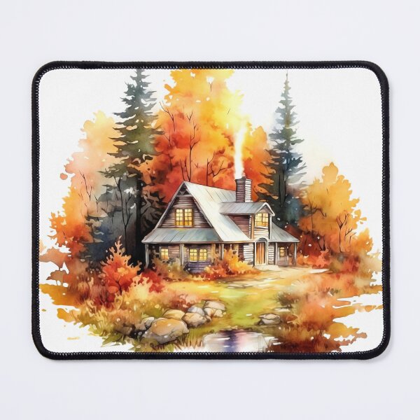 Item preview, Cozy Autumn Cottage Clipart, Fall Retreat, Autumnal Dwelling, Rustic Cosiness, Harvest Home, Seasonal Comfort, Warm Retreat designed and sold by CoolorPaint.