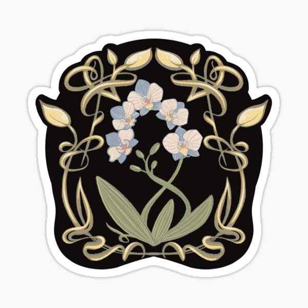 Art Nouveau Orchid Sticker