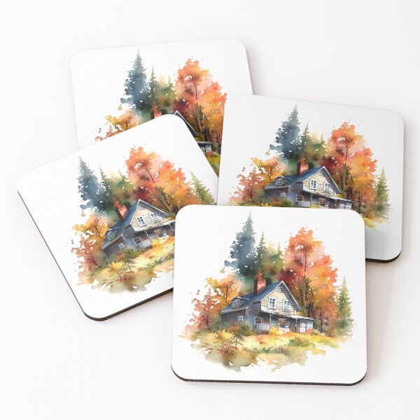 Item preview, Cozy Autumn Cottage Clipart, Fall Retreat, Autumnal Dwelling, Rustic Cosiness, Harvest Home, Seasonal Comfort, Warm Retreat designed and sold by CoolorPaint.