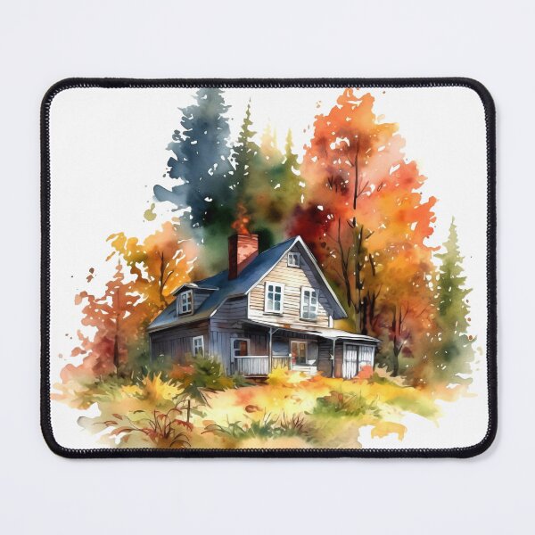 Item preview, Cozy Autumn Cottage Clipart, Fall Retreat, Autumnal Dwelling, Rustic Cosiness, Harvest Home, Seasonal Comfort, Warm Retreat designed and sold by CoolorPaint.