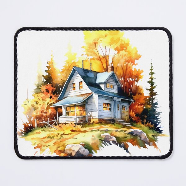 Item preview, Cozy Autumn Cottage Clipart, Fall Retreat, Autumnal Dwelling, Rustic Cosiness, Harvest Home, Seasonal Comfort, Warm Retreat designed and sold by CoolorPaint.