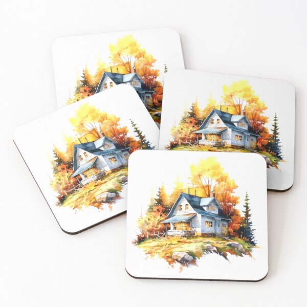 Item preview, Cozy Autumn Cottage Clipart, Fall Retreat, Autumnal Dwelling, Rustic Cosiness, Harvest Home, Seasonal Comfort, Warm Retreat designed and sold by CoolorPaint.