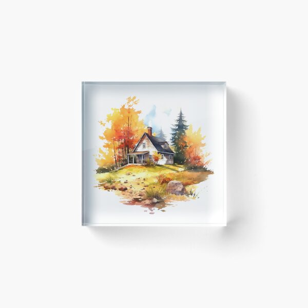 Item preview, Cozy Autumn Cottage Clipart, Fall Retreat, Autumnal Dwelling, Rustic Cosiness, Harvest Home, Seasonal Comfort, Warm Retreat designed and sold by CoolorPaint.