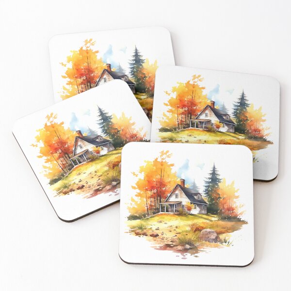 Item preview, Cozy Autumn Cottage Clipart, Fall Retreat, Autumnal Dwelling, Rustic Cosiness, Harvest Home, Seasonal Comfort, Warm Retreat designed and sold by CoolorPaint.