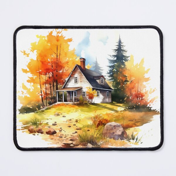 Item preview, Cozy Autumn Cottage Clipart, Fall Retreat, Autumnal Dwelling, Rustic Cosiness, Harvest Home, Seasonal Comfort, Warm Retreat designed and sold by CoolorPaint.