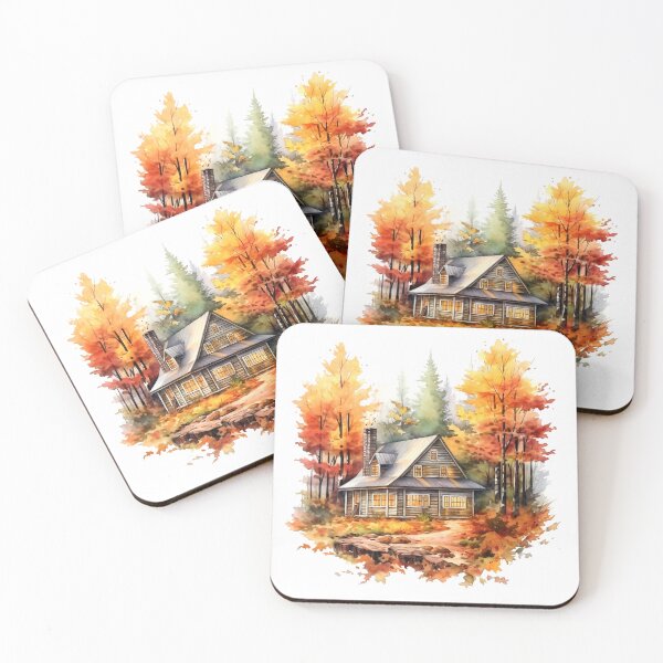 Item preview, Cozy Autumn Cottage Clipart, Fall Retreat, Autumnal Dwelling, Rustic Cosiness, Harvest Home, Seasonal Comfort, Warm Retreat designed and sold by CoolorPaint.