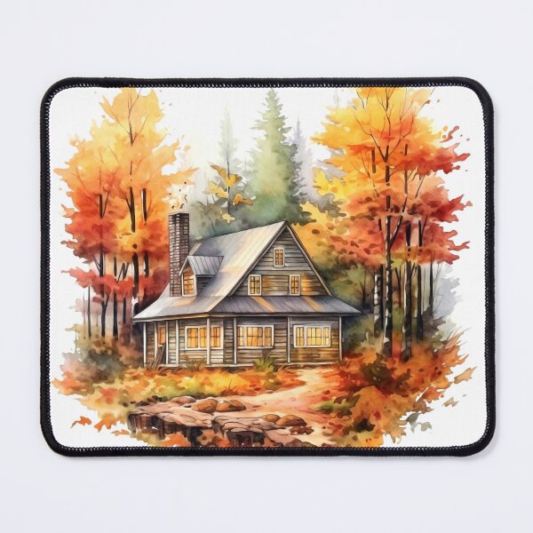 Item preview, Cozy Autumn Cottage Clipart, Fall Retreat, Autumnal Dwelling, Rustic Cosiness, Harvest Home, Seasonal Comfort, Warm Retreat designed and sold by CoolorPaint.