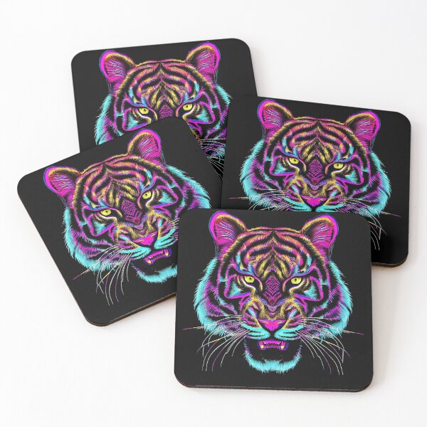 Item preview, The Neon Tiger with fierce eyes designed and sold by DesignsCreative.