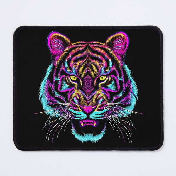 Item preview, The Neon Tiger with fierce eyes designed and sold by DesignsCreative.