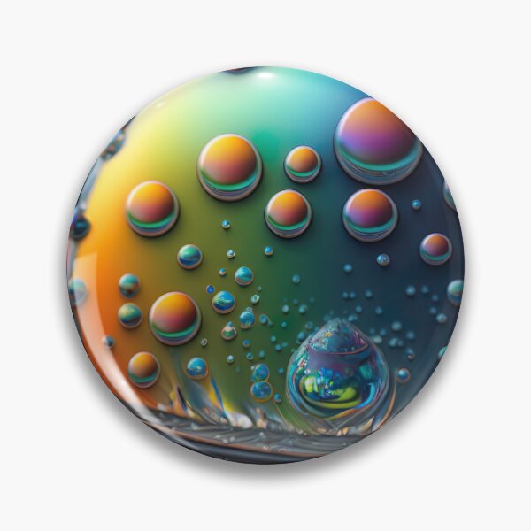 Artikelvorschau, Fraktale Digitalgrafik mit Regenbogenfarben und Tropfenmustern entworfen und verkauft von Pflugart.