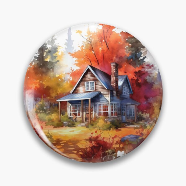 Item preview, Cozy Autumn Cottage Clipart, Fall Retreat, Autumnal Dwelling, Rustic Cosiness, Harvest Home, Seasonal Comfort, Warm Retreat designed and sold by CoolorPaint.