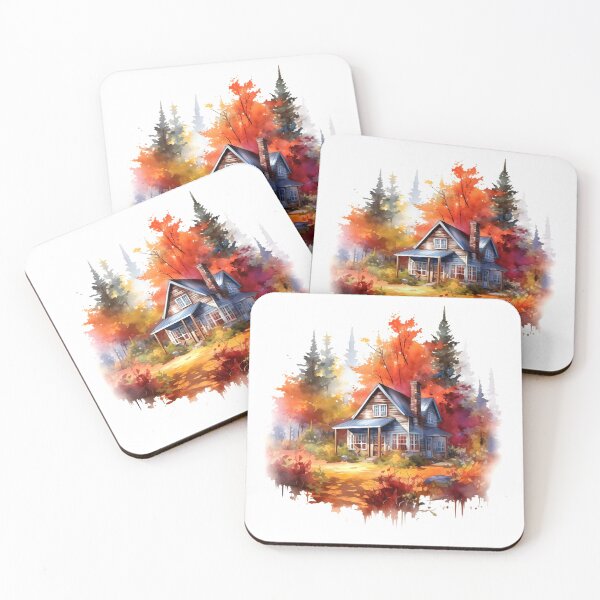 Item preview, Cozy Autumn Cottage Clipart, Fall Retreat, Autumnal Dwelling, Rustic Cosiness, Harvest Home, Seasonal Comfort, Warm Retreat designed and sold by CoolorPaint.