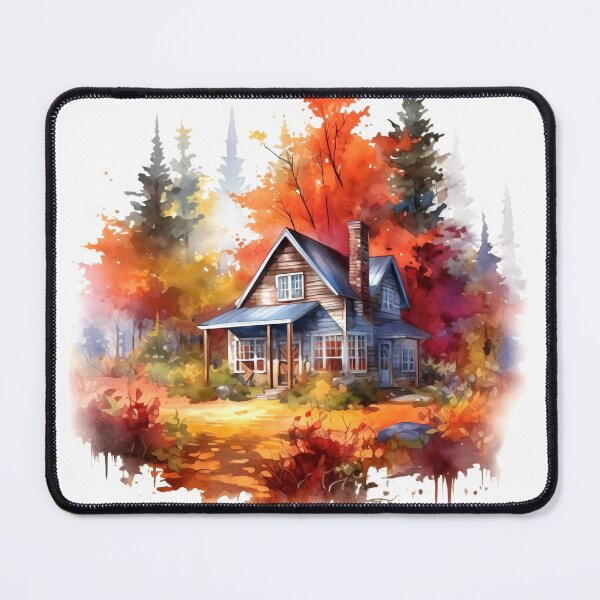 Item preview, Cozy Autumn Cottage Clipart, Fall Retreat, Autumnal Dwelling, Rustic Cosiness, Harvest Home, Seasonal Comfort, Warm Retreat designed and sold by CoolorPaint.