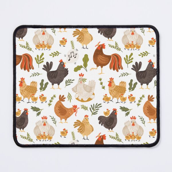 Vista previa del artículo con la obra «Gallo pollo y patrón de gallina», diseñado y vendido por TheCatmeow2000.