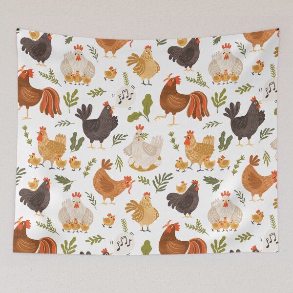 Item preview, Rooster Chicken And Hen Pattern designed and sold by TheCatmeow2000.