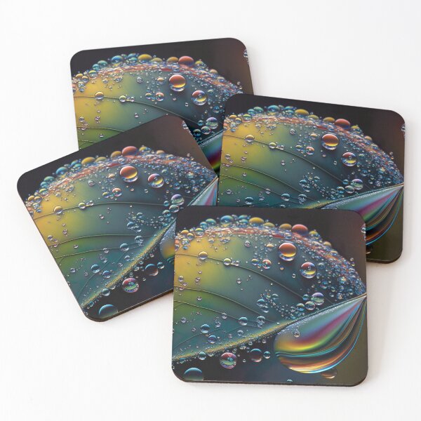 Item preview, Fractal digital artwork with rainbow colors and droplet patterns designed and sold by Pflugart.
