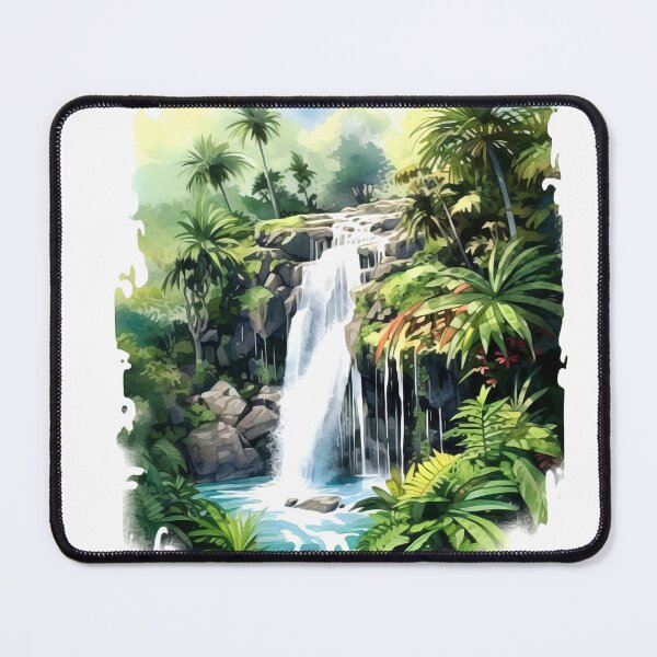 Item preview, Cascading Waterfall Clipart, Dramatic Falls, Rushing Waters, Breathtaking Cascade, Water's Dance, Dynamic Beauty, Falling Water designed and sold by CoolorPaint.