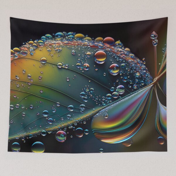 Item preview, Fractal digital artwork with rainbow colors and droplet patterns designed and sold by Pflugart.