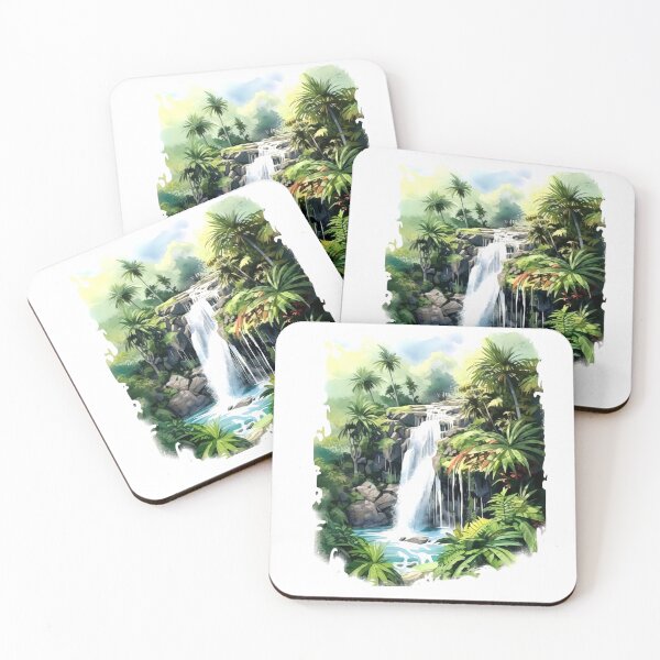 Item preview, Cascading Waterfall Clipart, Dramatic Falls, Rushing Waters, Breathtaking Cascade, Water's Dance, Dynamic Beauty, Falling Water designed and sold by CoolorPaint.