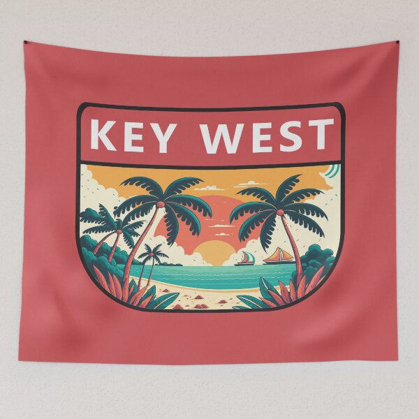 Item preview, Key West Florida Retro Emblem designed and sold by KrisSidDesigns.