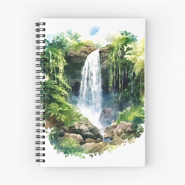 Item preview, Cascading Waterfall Clipart, Dramatic Falls, Rushing Waters, Breathtaking Cascade, Water's Dance, Dynamic Beauty, Falling Water designed and sold by CoolorPaint.
