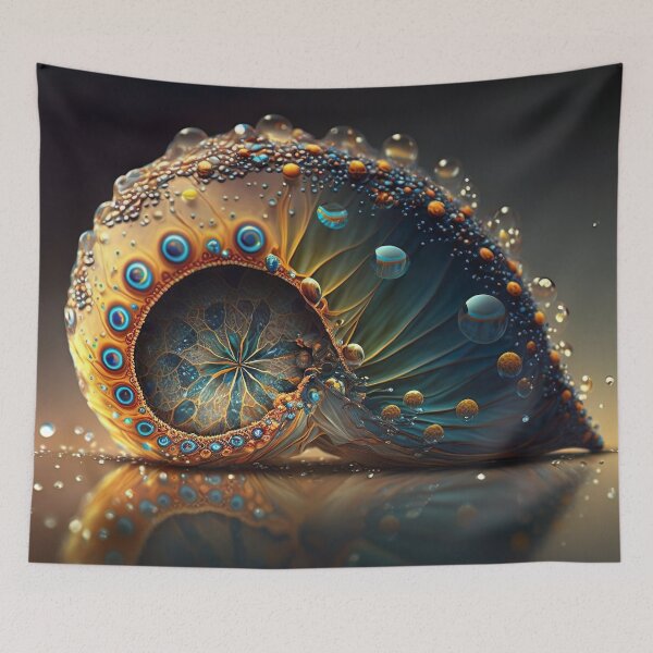 Item preview, Fractal digital artwork with rainbow colors and droplet patterns designed and sold by Pflugart.