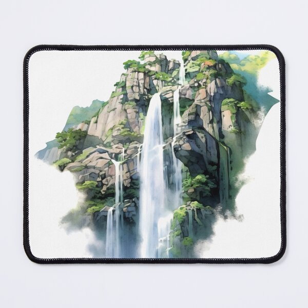 Item preview, Cascading Waterfall Clipart, Dramatic Falls, Rushing Waters, Breathtaking Cascade, Water's Dance, Dynamic Beauty, Falling Water designed and sold by CoolorPaint.