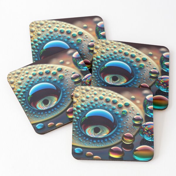 Item preview, Fractal digital artwork with rainbow colors and droplet patterns designed and sold by Pflugart.