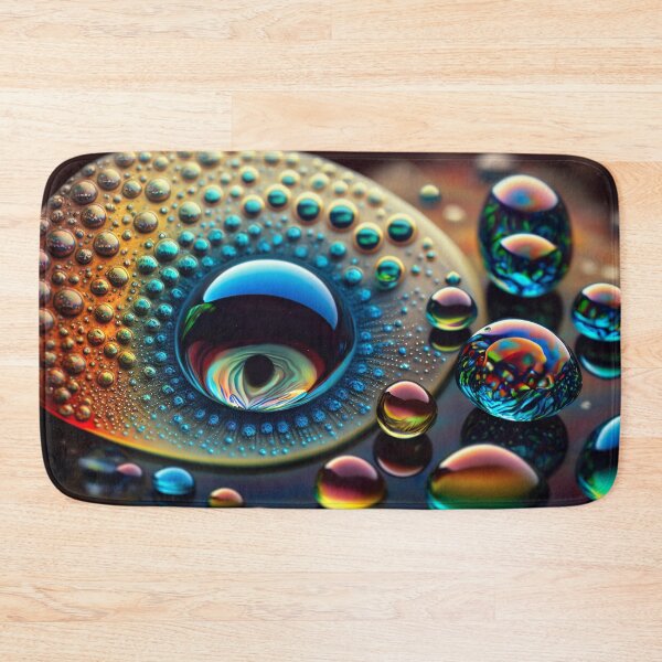 Item preview, Fractal digital artwork with rainbow colors and droplet patterns designed and sold by Pflugart.