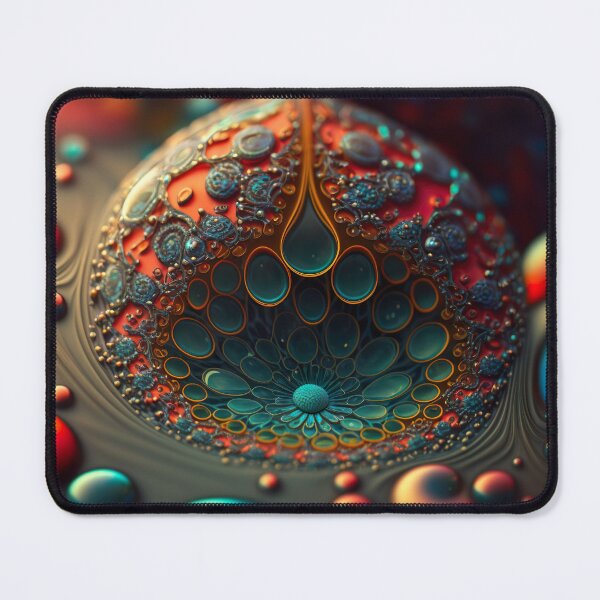 Item preview, Fractal digital artwork with rainbow colors and droplet patterns designed and sold by Pflugart.