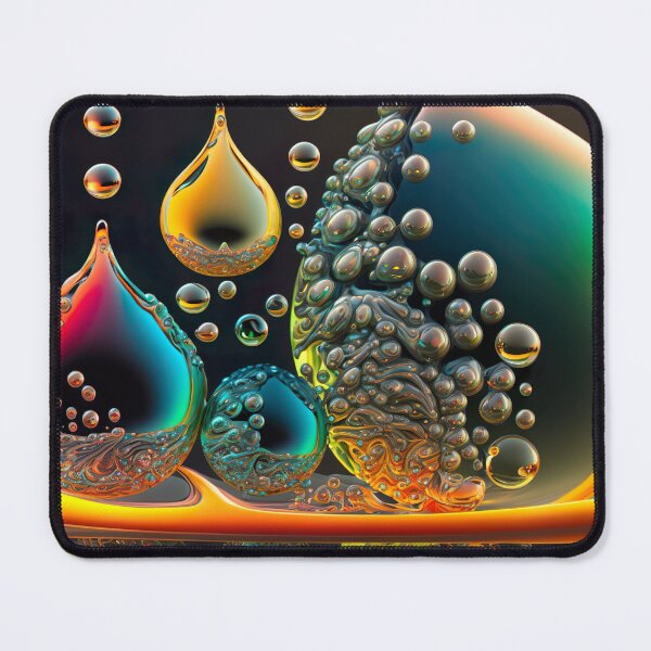 Item preview, Fractal digital artwork with rainbow colors and droplet patterns designed and sold by Pflugart.