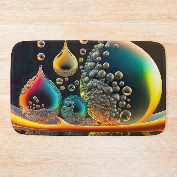 Item preview, Fractal digital artwork with rainbow colors and droplet patterns designed and sold by Pflugart.