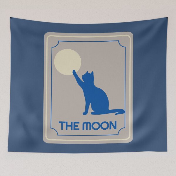 Item preview, TAROT CARD THE MOON CAT designed and sold by StudioNola.