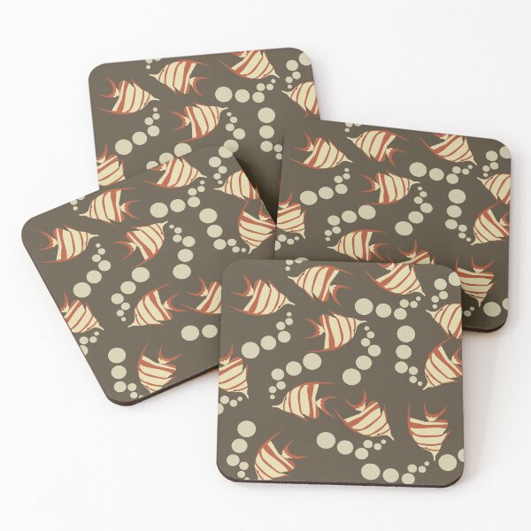 Item preview, fish and bubbles (cream yellow orange and brown) designed and sold by kim tang.