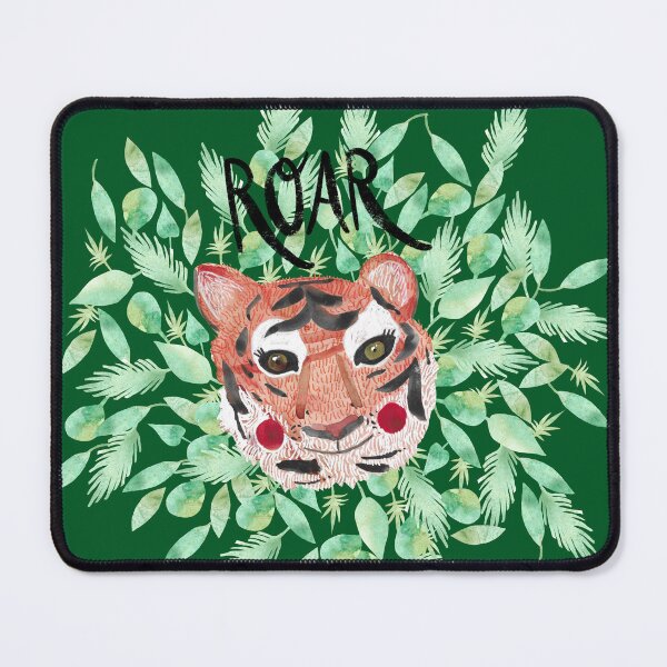 Artikelvorschau, Hear me roar! Jungle Tiger Watercolor with “ROAR” in handlettering entworfen und verkauft von maddydoodlesoup.