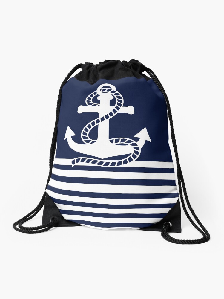 navy blue drawstring bags