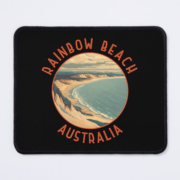 Item preview, Rainbow Beach Australia Retro Distressed Circle designed and sold by KrisSidDesigns.