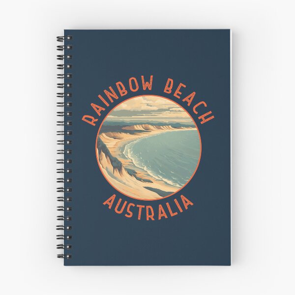 Item preview, Rainbow Beach Australia Retro Distressed Circle designed and sold by KrisSidDesigns.