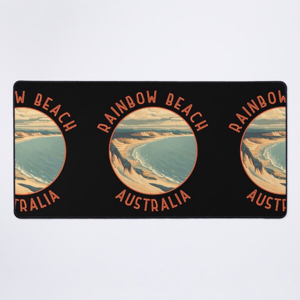 Item preview, Rainbow Beach Australia Retro Distressed Circle designed and sold by KrisSidDesigns.