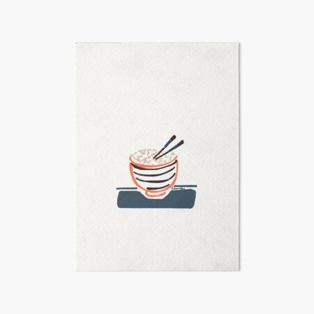 Bowl of Rice Art Board Print