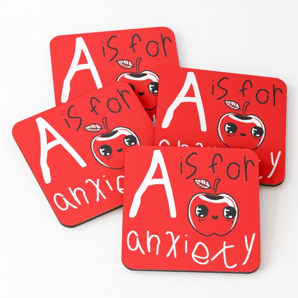 Item preview, A is for Anxiety Apple designed and sold by GetYourCreateOn.