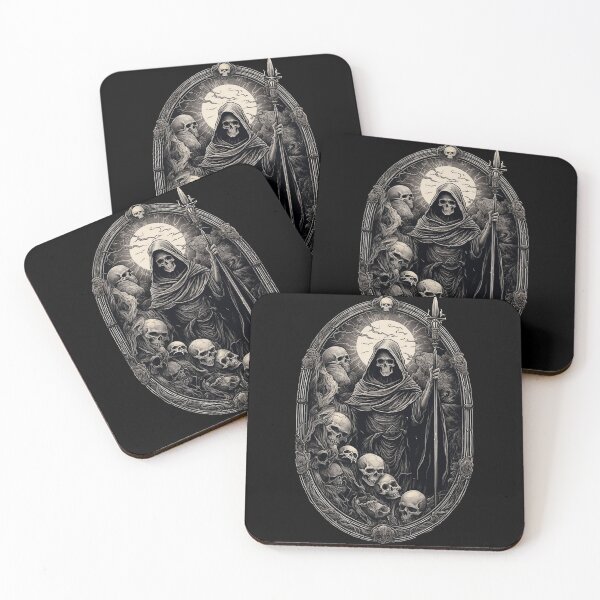 Item preview, Gothic reaper / death with skulls - full moon designed and sold by DarkDesign69.