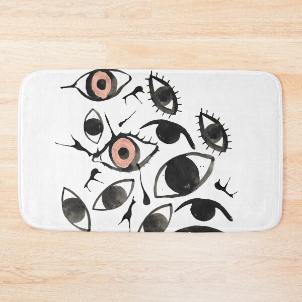 Item preview, Ink Blots and Eyeballs: Hand Painted Halloween Pattern in Black Ink designed and sold by maddydoodlesoup.