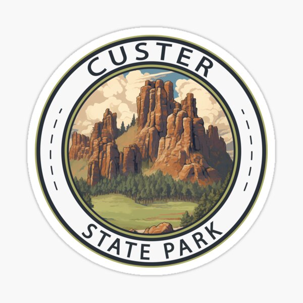 Custer State Park South Dakota Badge Sticker