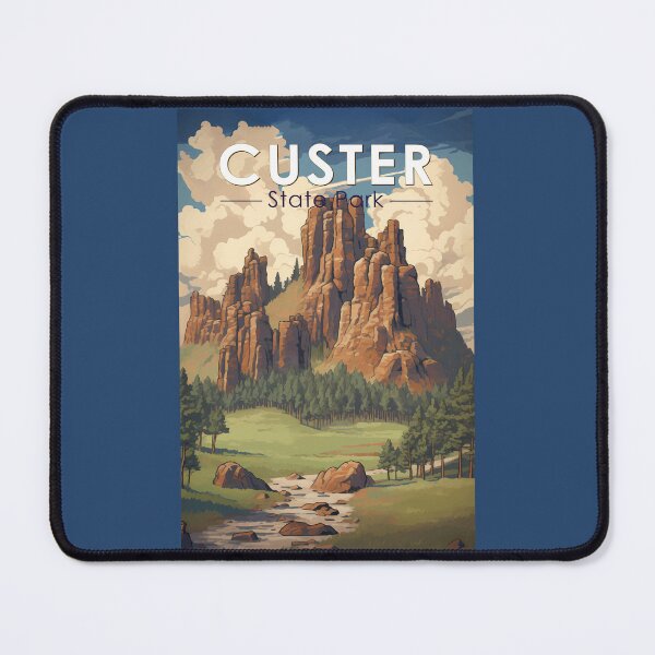 Item preview, Custer State Park South Dakota Travel Art Vintage designed and sold by KrisSidDesigns.