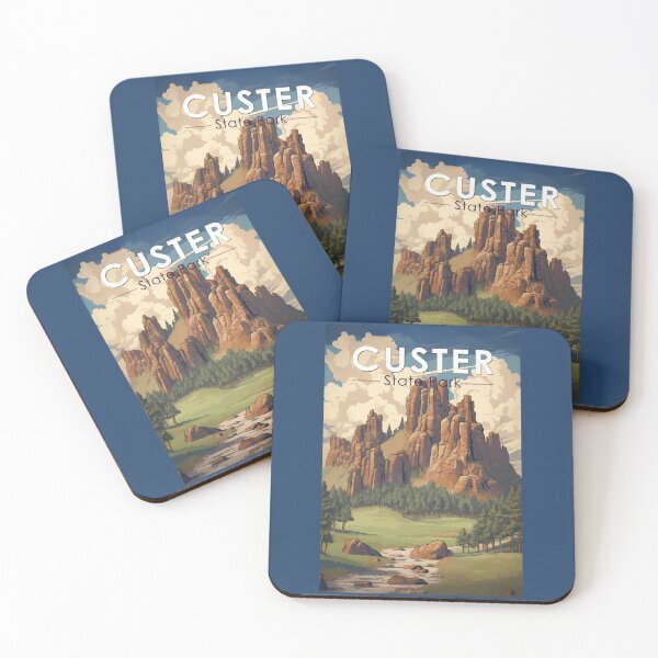 Item preview, Custer State Park South Dakota Travel Art Vintage designed and sold by KrisSidDesigns.