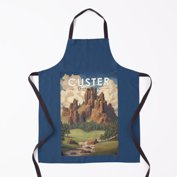 Item preview, Custer State Park South Dakota Travel Art Vintage designed and sold by KrisSidDesigns.