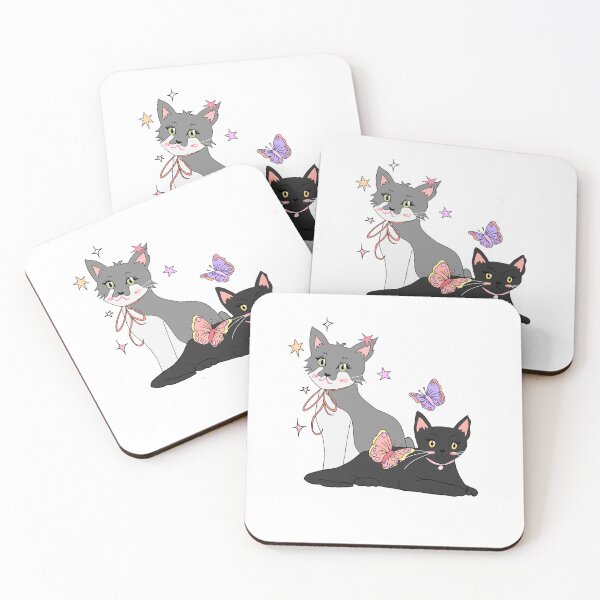 Item preview, Star and Butterfly Cats  designed and sold by artbynadiboo.