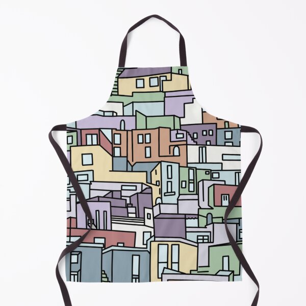Item preview, Colorful Island Homes All-Over Print designed and sold by Unhinged Heather.