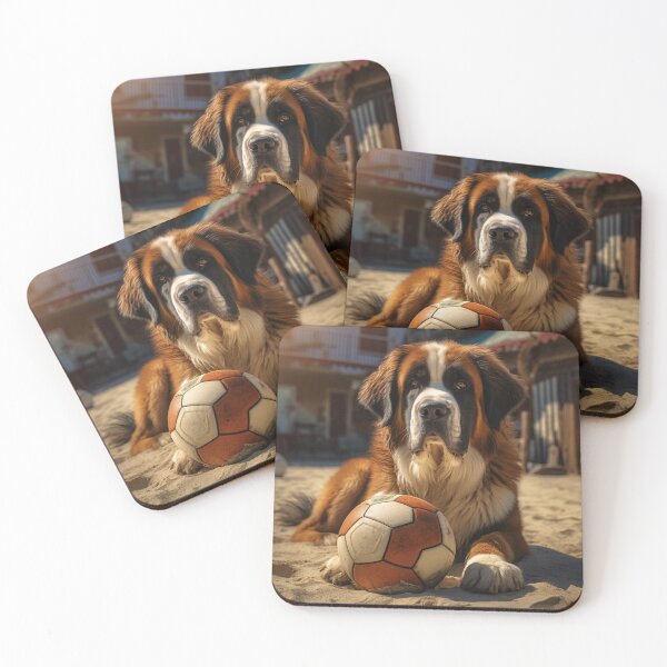 Item preview, Saint Bernard playing in the sand designed and sold by RichardDHJ.